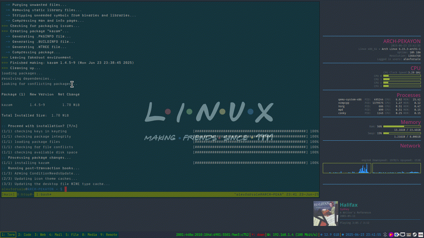 Figure 3: i3wm in action