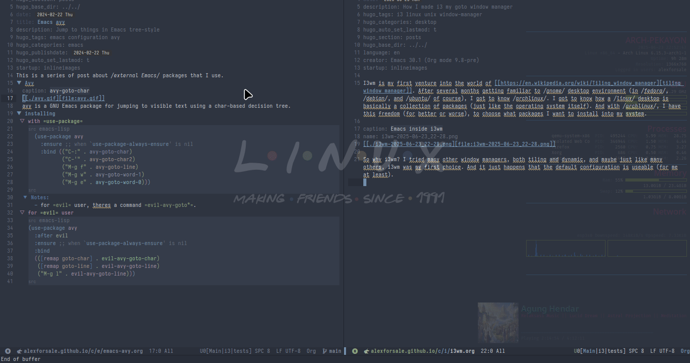 Figure 2: i3wm scratchpad feature